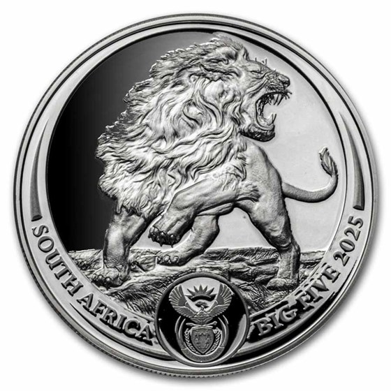 2025 South Africa 2-Coin Silver Big Five Lion Proof Set