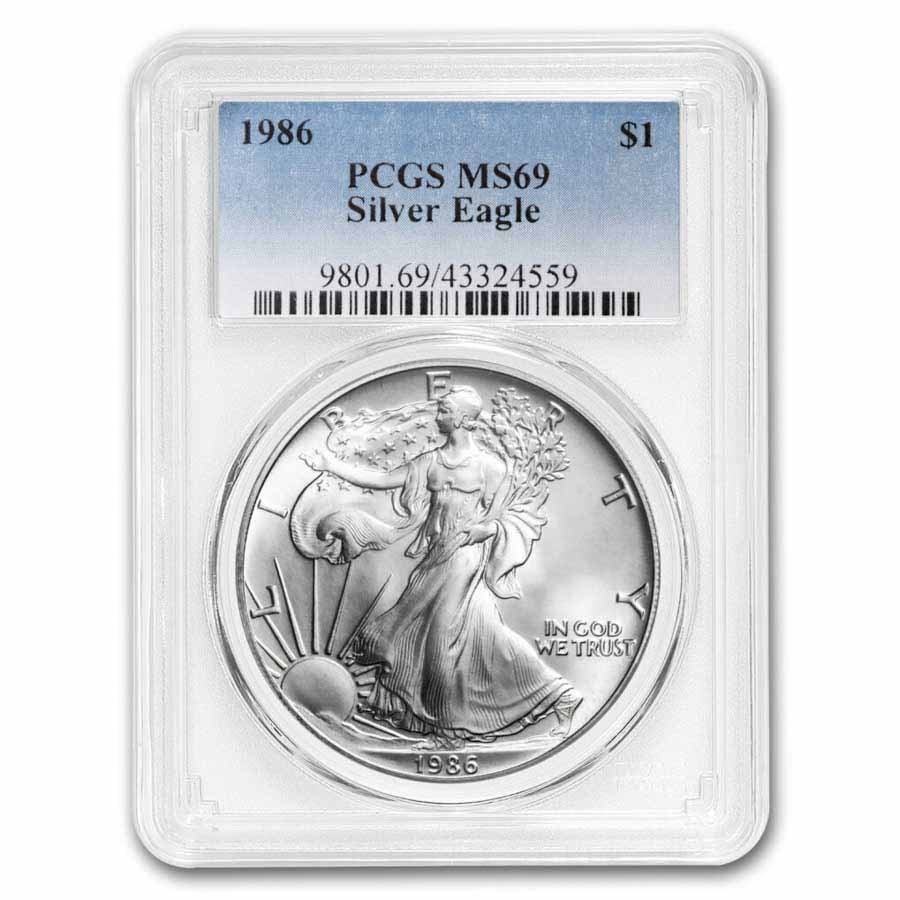 1986-2025 41-Coin Silver Eagle Set MS-69 PCGS (w/PCGS Boxes)