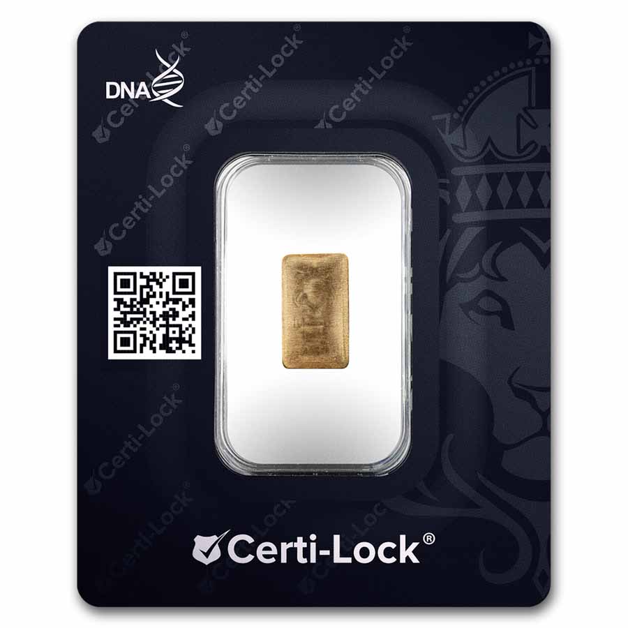 1 gram Gold Bar - Scottsdale Mint "Prepper Gold" in Certi-lock®