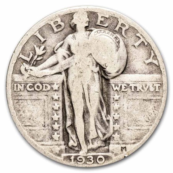 1930 Standing Liberty Quarter 40-Coin Roll Avg Circ