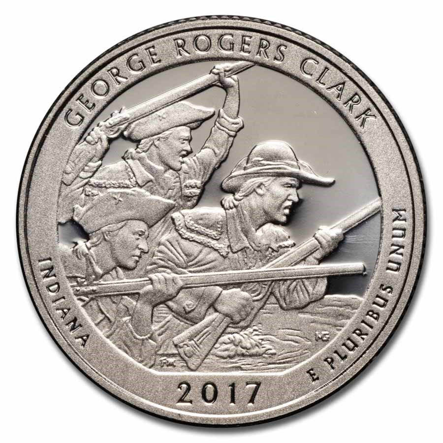 2017-S ATB Quarter George Rogers Clark 40-Coin Roll PR (Silver)