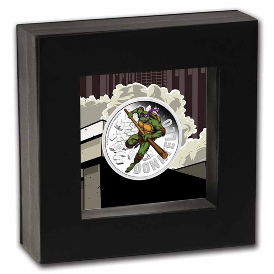 2025 TUV 1 oz Silver Colorized TMNT Donatello Proof (Box)