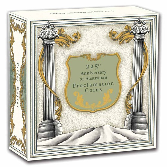 2025 AUS 1 Gold 225th Ann. Proclamation Coins Pillar Dollar PF