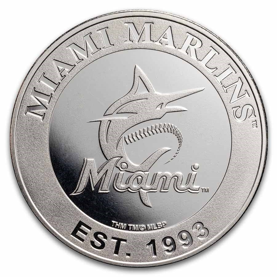 MLB Miami Marlins 1 oz Silver Round