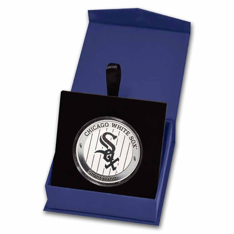 MLB Chicago White Sox 1 oz Silver Colorized Round (w/ Box)