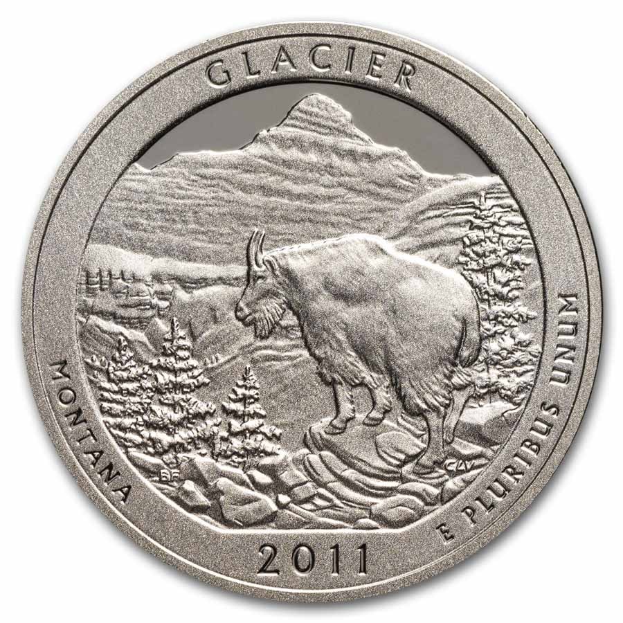 2011-S ATB Quarter Glacier Nat'l Park Proof 40-Coin Roll (Silver)
