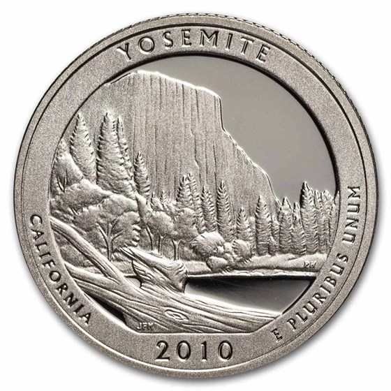 2010-S ATB Quarter Yosemite Park Proof 40-Coin Roll (Silver)