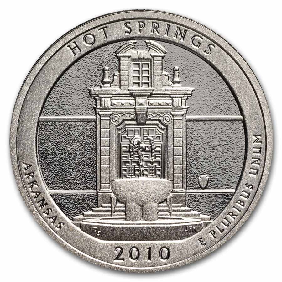 2010-S ATB Quarter Hot Springs Park Proof 40-Coin Roll (Silver)
