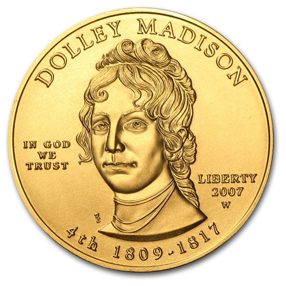 2007-W 1/2 oz Gold Dolley Madison BU (w/Box &amp; COA)