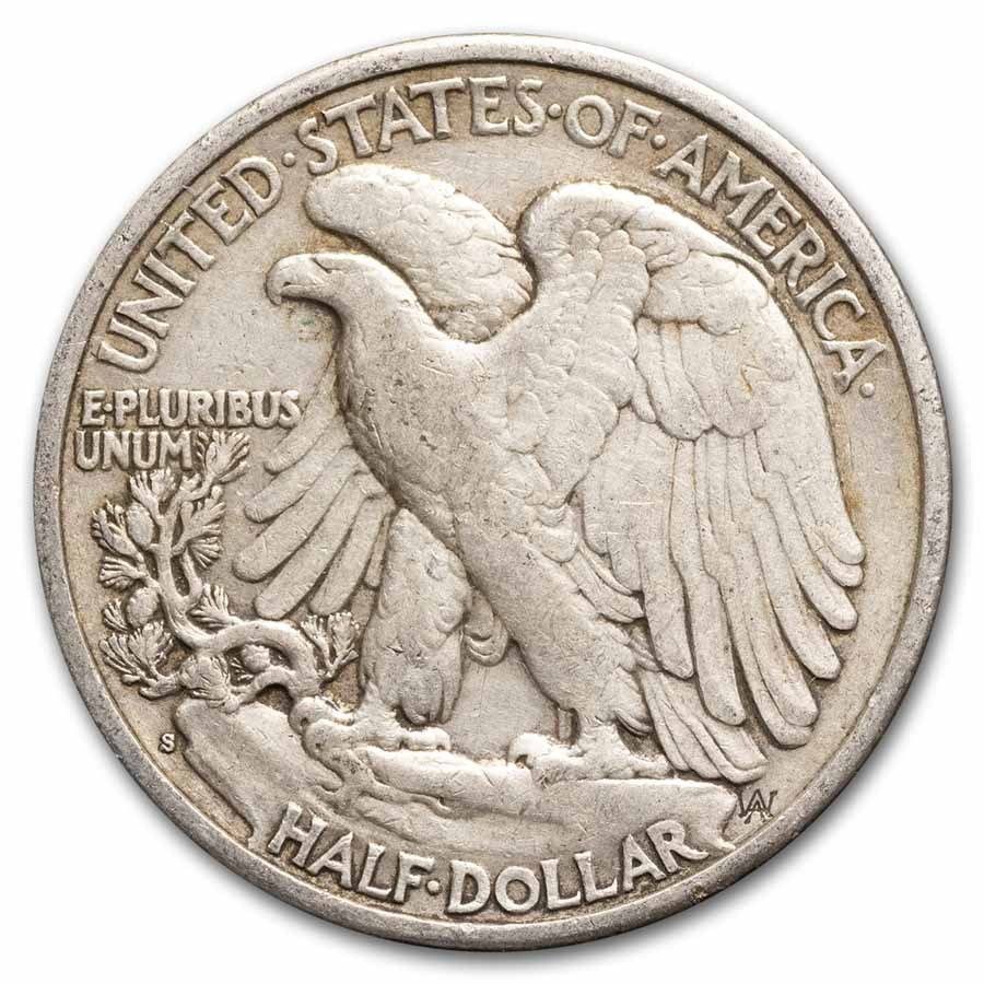 1941-S Walking Liberty Halves 20-Coin Roll Avg Circ
