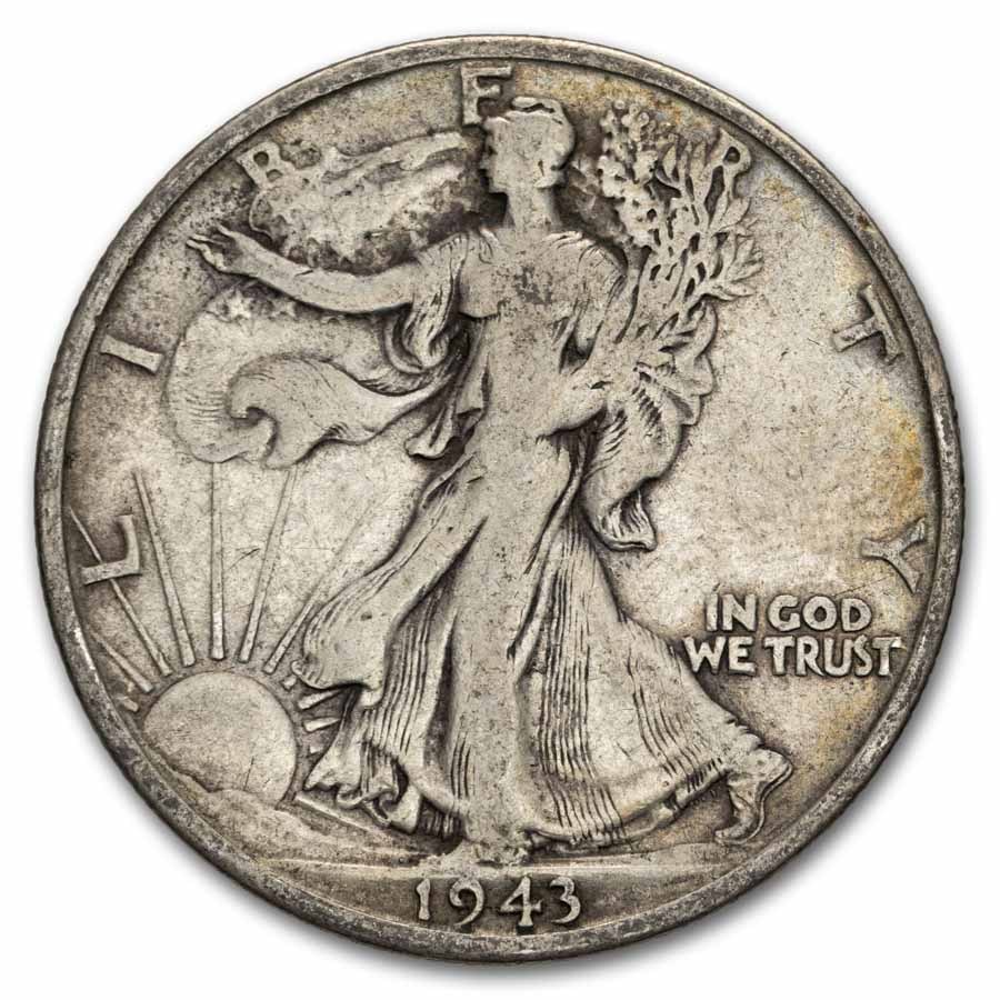 1943-S Walking Liberty Halves 20-Coin Roll Avg Circ