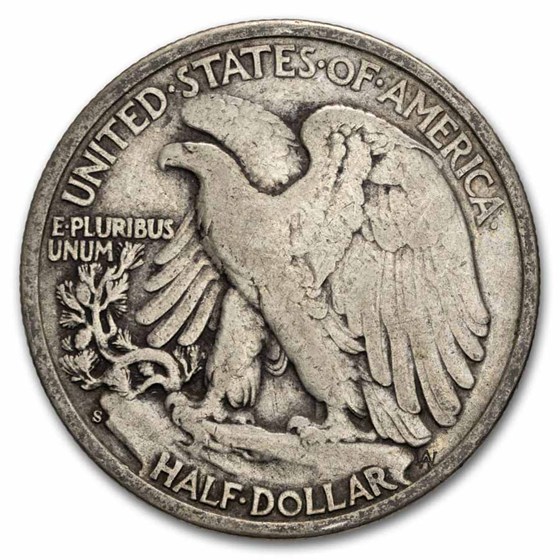 1943-S Walking Liberty Halves 20-Coin Roll Avg Circ