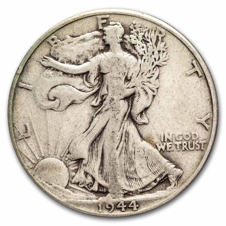 1944 Walking Liberty Halves 20-Coin Roll Avg Circ
