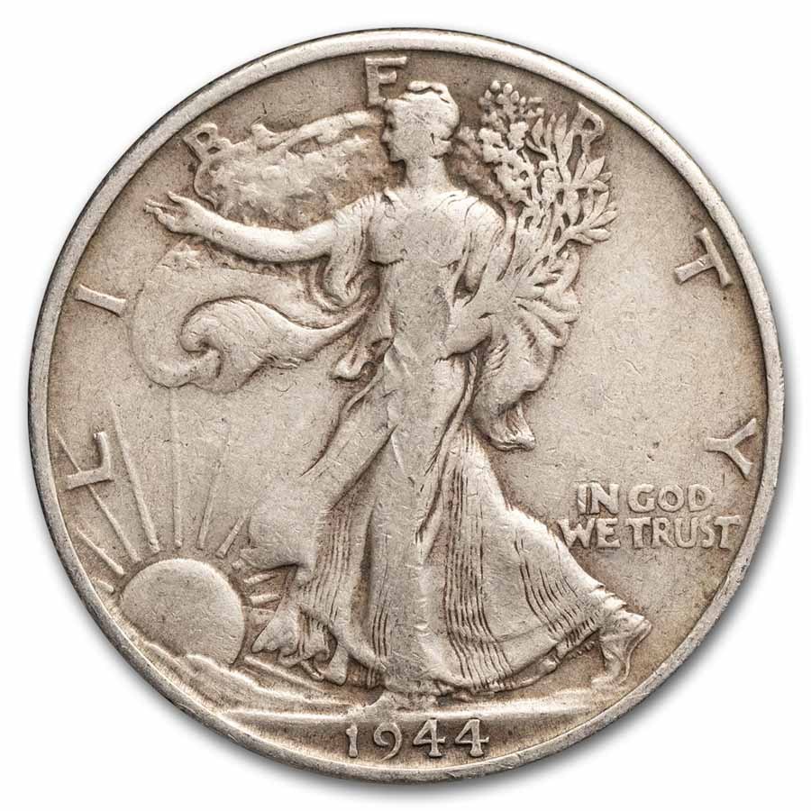 1944-S Walking Liberty Halves 20-Coin Roll Avg Circ