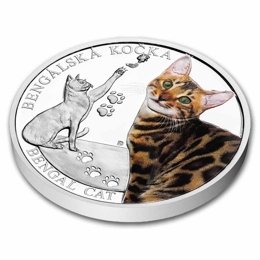 2025 Niue 1 oz Silver Proof Cat Breeds: Bengal