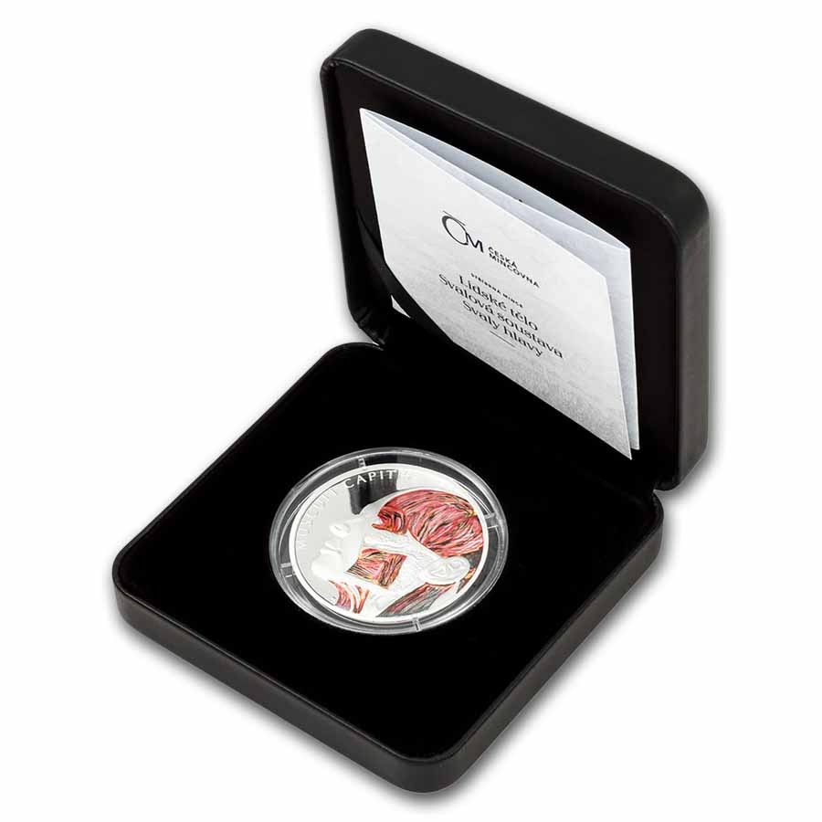 2025 Niue 1 oz Silver Proof Colorized Human Body - Head Muscles