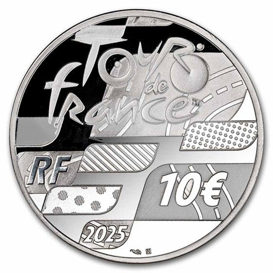 2025 Proof Silver €10 Tour de France w/ Box &amp; COA