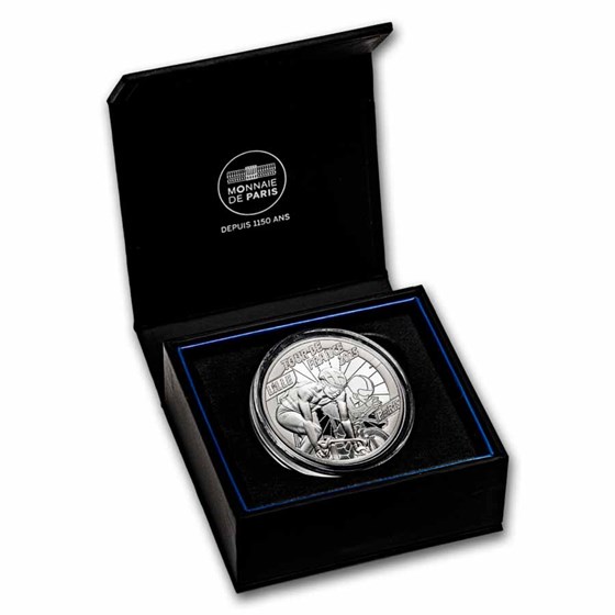 2025 Proof Silver €10 Tour de France w/ Box &amp; COA