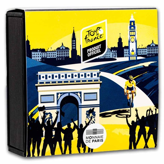2025 Proof Silver €10 Tour de France w/ Box &amp; COA