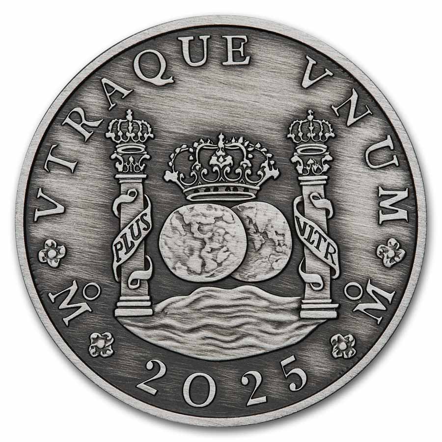 2025 AUS 1 oz Silver Pillar Dollar Antiqued (Box, COA)