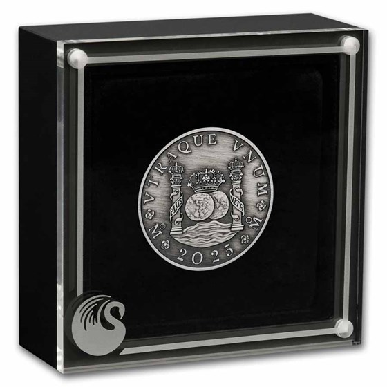 2025 AUS 1 oz Silver Pillar Dollar Antiqued (Box, COA)