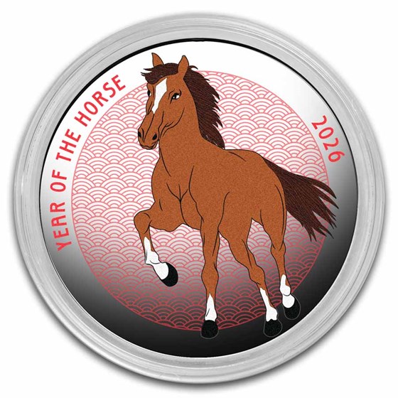 1 oz Silver Colorized Proof - 2026 Year of the Horse (Series 2)
