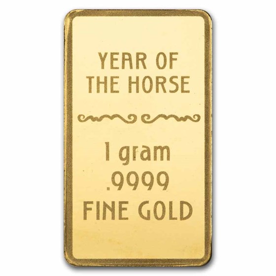 1 gram Gold Bar - 2026 APMEX Year of the Horse (TEP, Series 2)