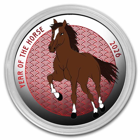 1 oz Silver CNY Holographic Proof - 2026 Year of the Horse