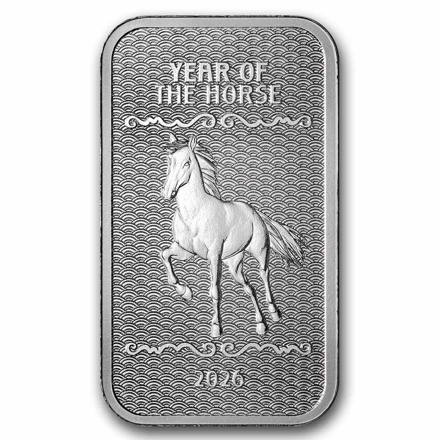 1 oz Silver Bar - 2026 APMEX Year of the Horse (Series 2) 1 oz Silver Bar - 2026 APMEX Year of the Horse (Series 2)