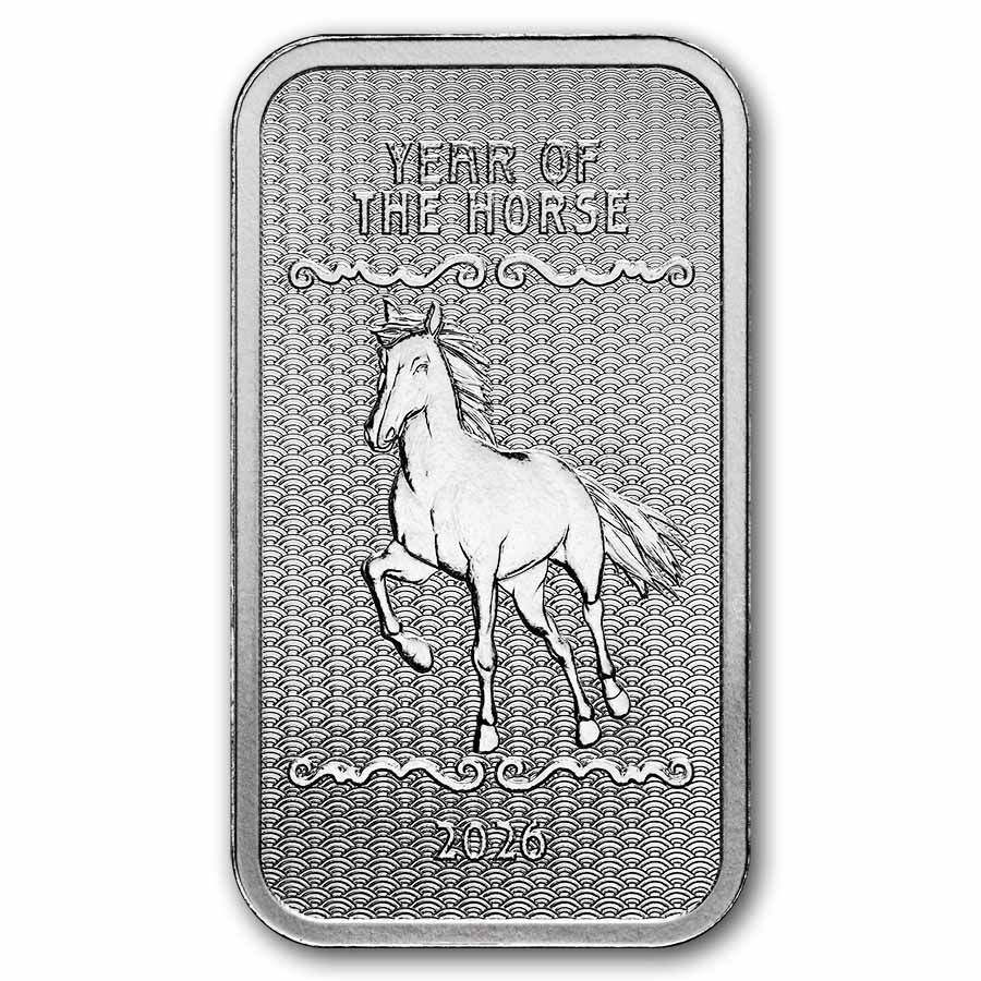 5 oz Silver Bar - 2026 APMEX Year of the Horse (Series 2) 5 oz Silver Bar - 2026 APMEX Year of the Horse (Series 2)