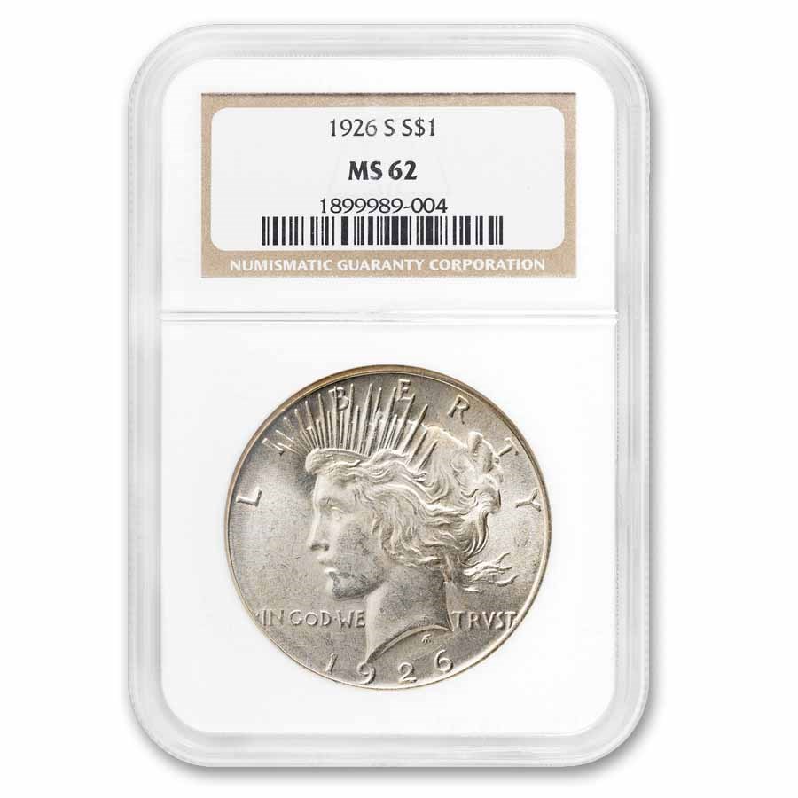 1926-S Peace Dollar MS-62 NGC