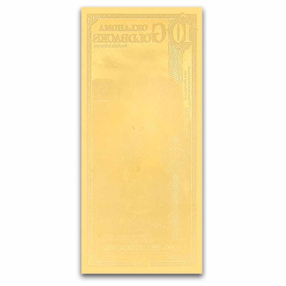 10 Oklahoma Goldback - Aurum Gold Foil Note (24k)