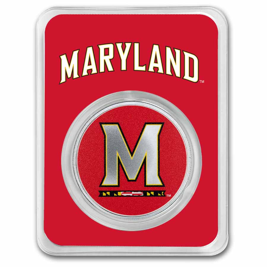 University of Maryland 1 oz Silver Colorized Round (in TEP)
