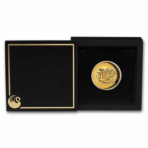 2025 Australia 1 oz Gold Swan Proof (HR, w/Box &amp; COA)