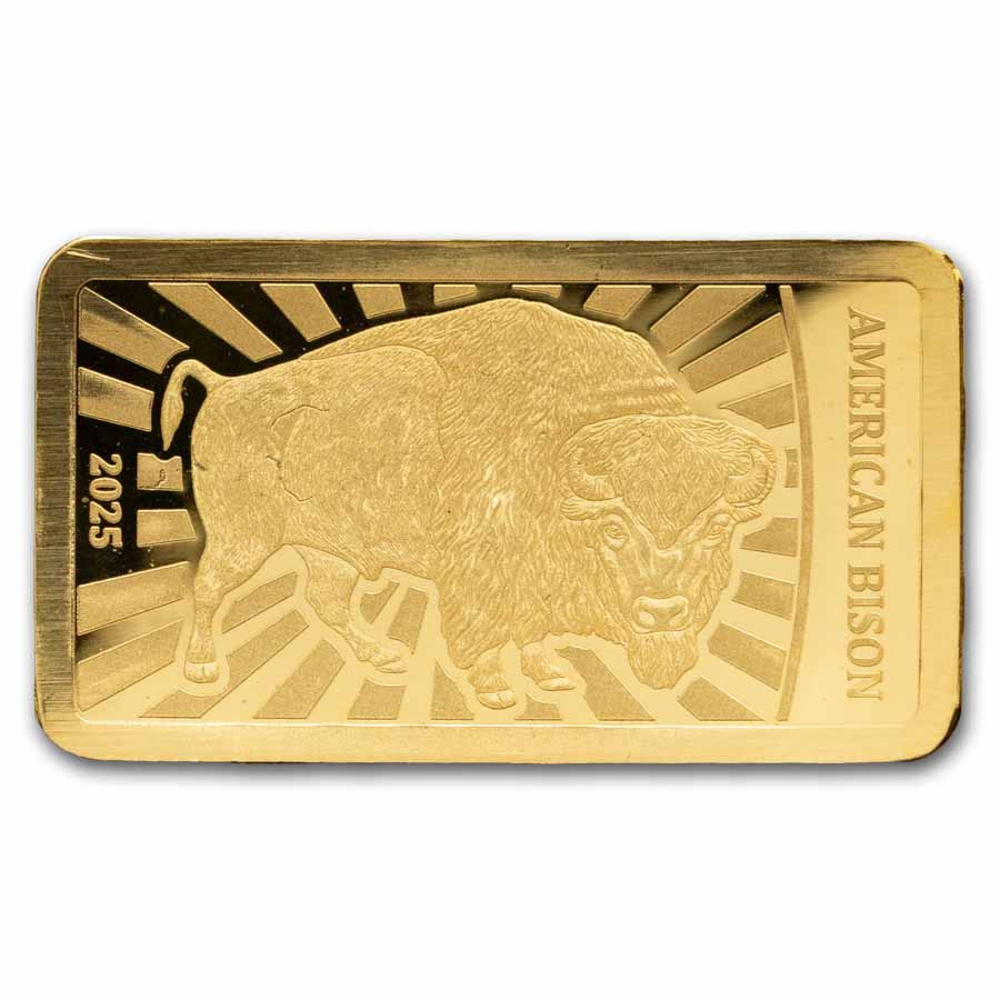 2025 Liberia $25 1/200 oz Gold American Bison Proof