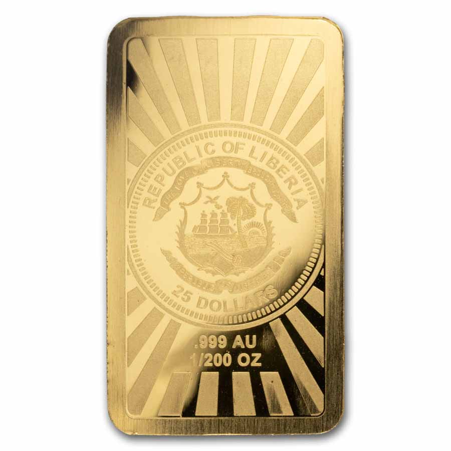 2025 Liberia $25 1/200 oz Gold American Bison Proof