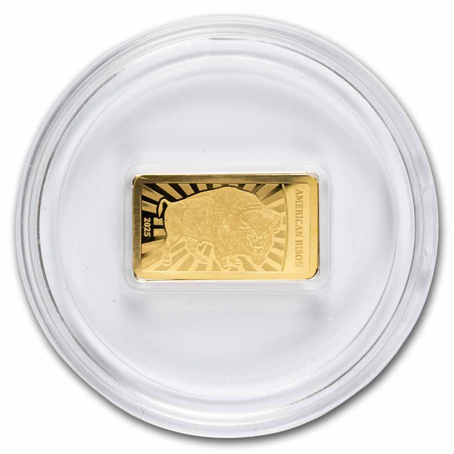 2025 Liberia $25 1/200 oz Gold American Bison Proof