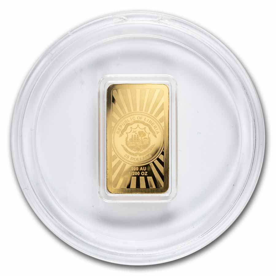 2025 Liberia $25 1/200 oz Gold American Bison Proof