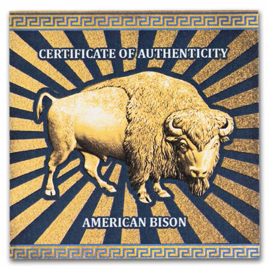 2025 Liberia $25 1/200 oz Gold American Bison Proof