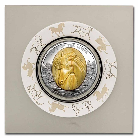 2026 Solomon Isl. 5 oz Silver Mother of Pearl Year of the Horse