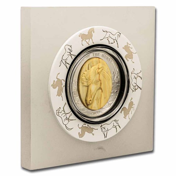 2026 Solomon Isl. 5 oz Silver Mother of Pearl Year of the Horse