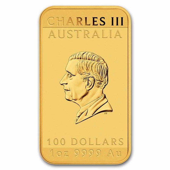 2025 Australia 1 oz Gold Dragon Rectangular Coin BU