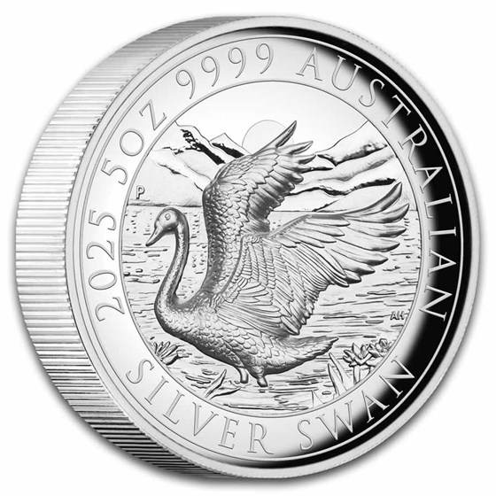 2025 Australia 5 oz Silver Swan PR-70 PCGS HR (FS, Swan Label)