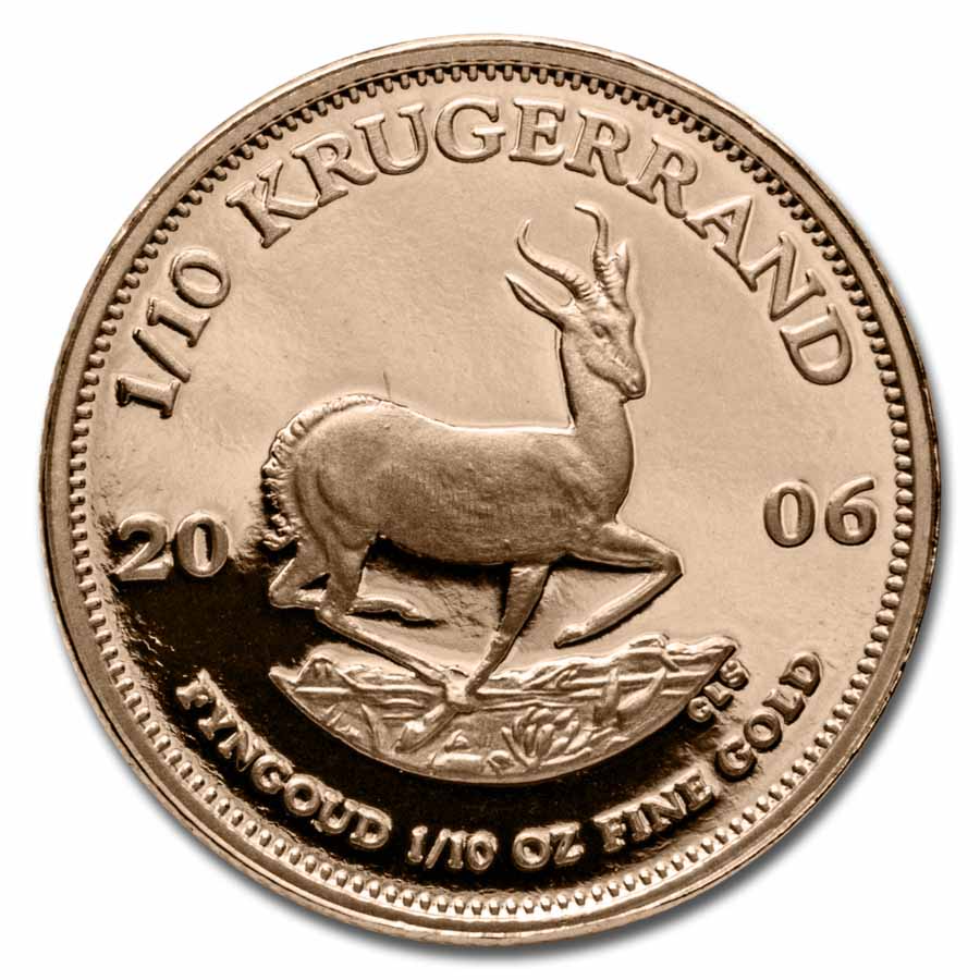 2006 South Africa 1/10 oz Proof Gold Krugerrand (w/ Box & COA)