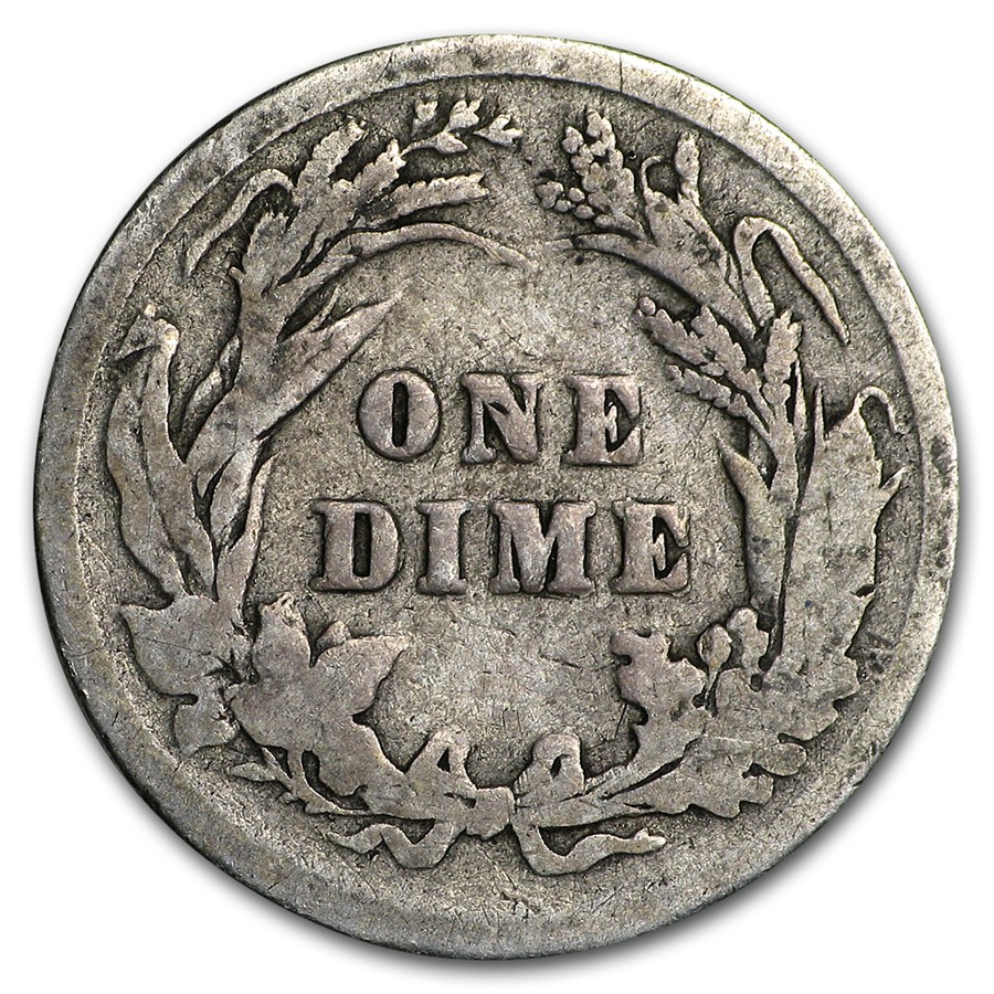 1892 Barber Dime Good/VG
