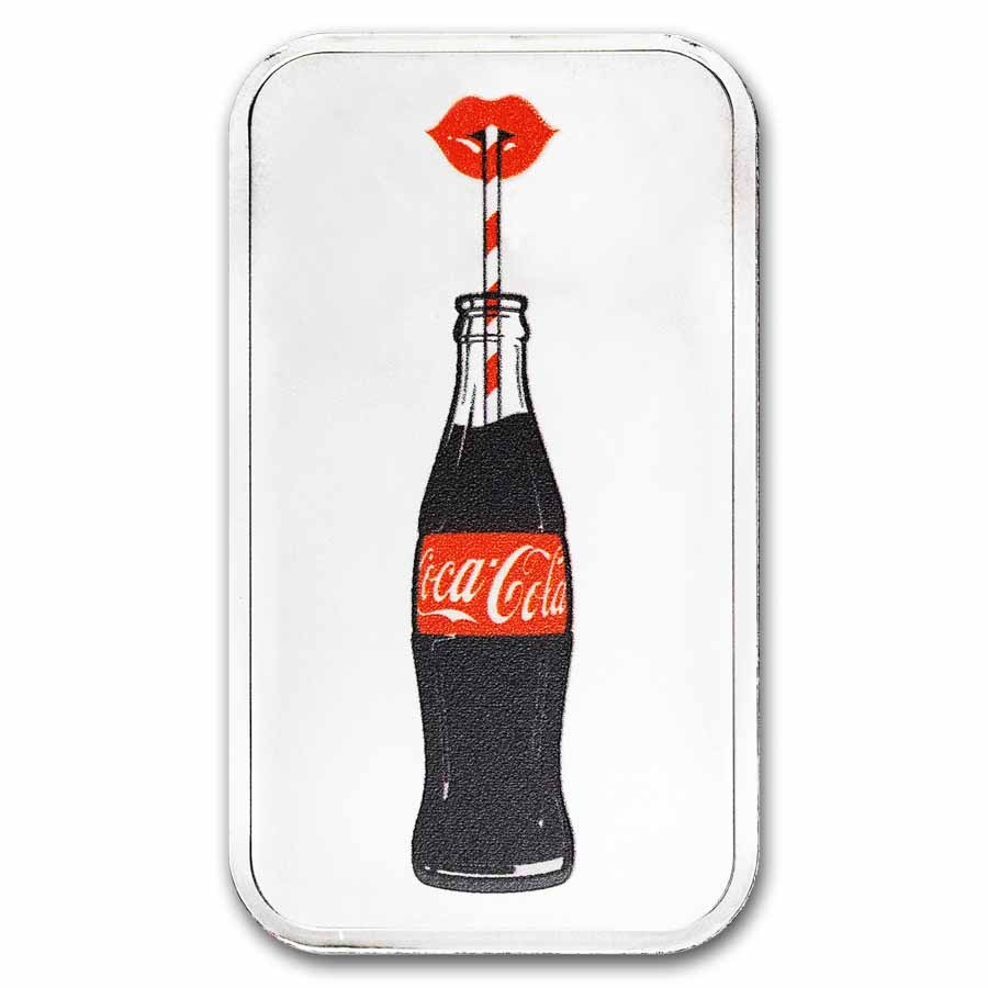 Coca-Cola® 1 oz Silver Enjoy Coke® Colorized Bar (in TEP)