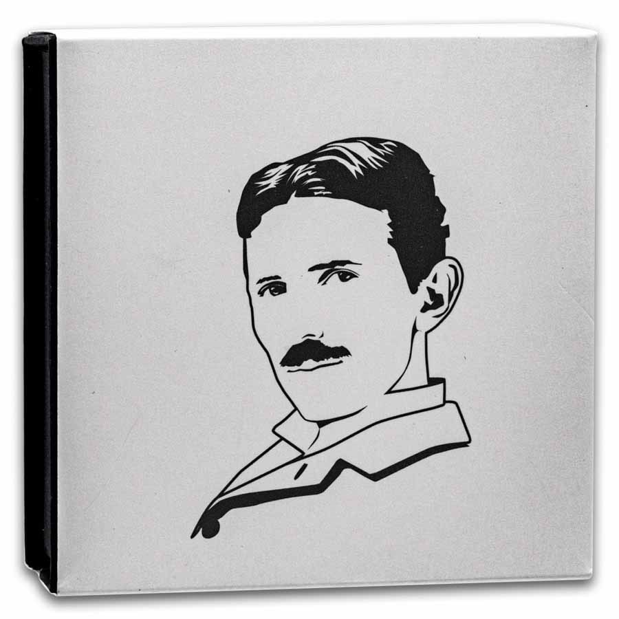 2025 Serbia 1 oz Ag Proof 100 Dinar Tesla: The Earthquake Machine