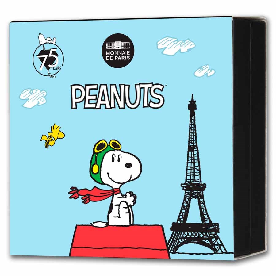 2025 France €10 Silver Proof Snoopy 75 Years of Peanuts Colorized