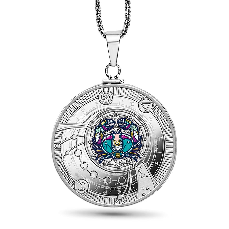 2025 Republic of Cameroon Silver Coin Zodiac: Cancer Pendant