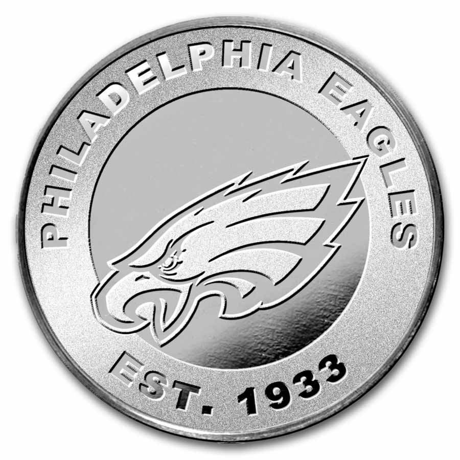 NFL Philadelphia Eagles 1 oz Silver Round NFL Philadelphia Eagles 1 oz Silver Round